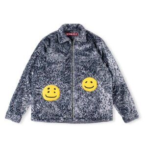 CPFM.XYZ Spotted Leopard Print Suede Jacket